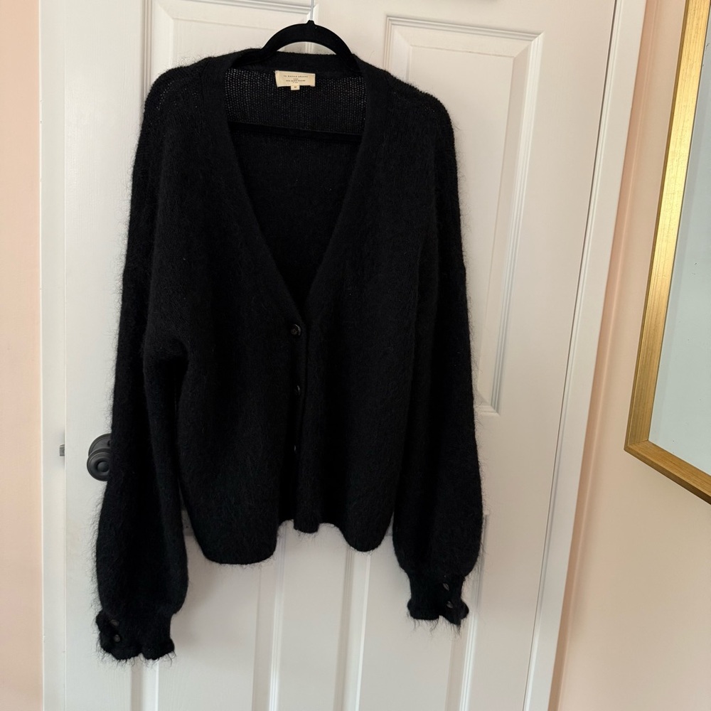 Sézane RARE Mia jumper cardigan in black medium - Picture 8 of 17